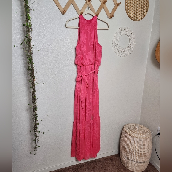 Julia Jordan Floral Sleeveless Tiered Maxi Dress In Pink - Picture 2 of 13